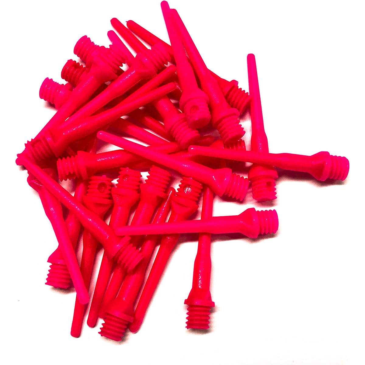 Tufflex Neon Pink Long Extra Strong 2BA 3/16" Threaded Soft Tip Dart Points 100-1000 Pack Plus USA I Love Darts Bracelet