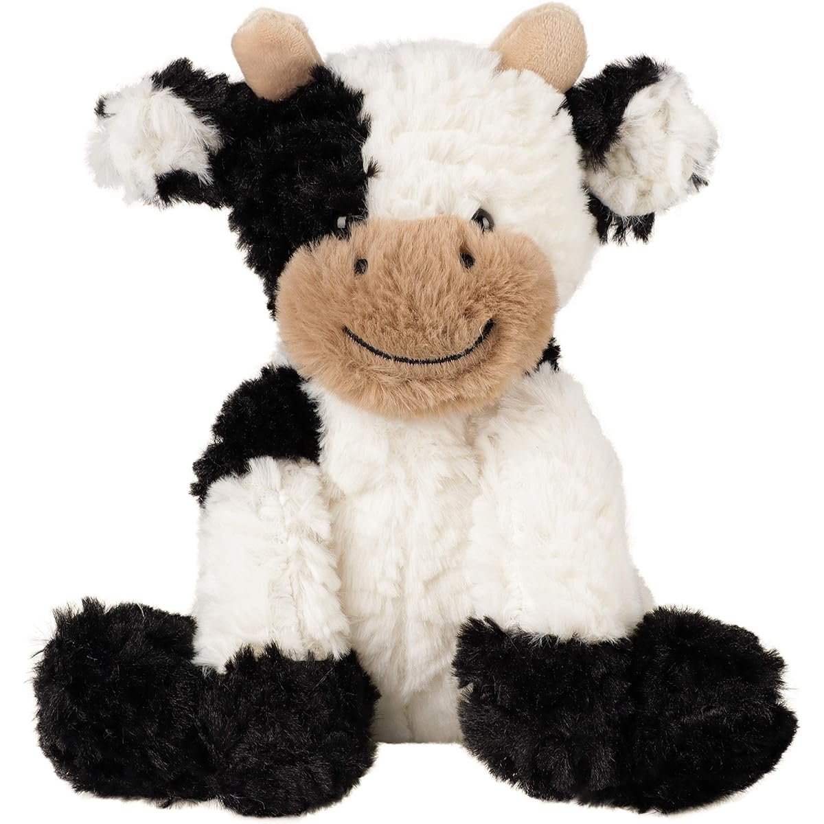 Hopearl Cute Stuffed Cow Toy Floppy Dairy Cow Soft Plush Toy for Boys Girls Kids Toddlers 9"
