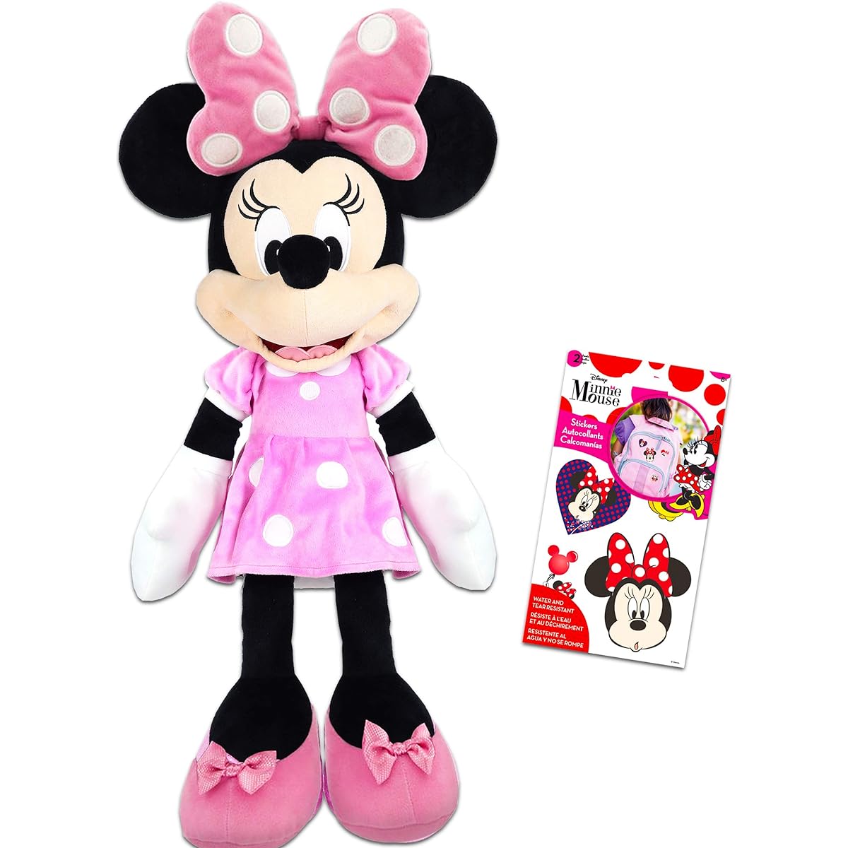 Disney Shop Giant Minnie Mouse Plush Set, 26 Inch, Toy for Minnie Mouse, Minnie Mouse Decoration Set, Minnie Mouse Decorations Included, Minnie Mouse Decorations Included