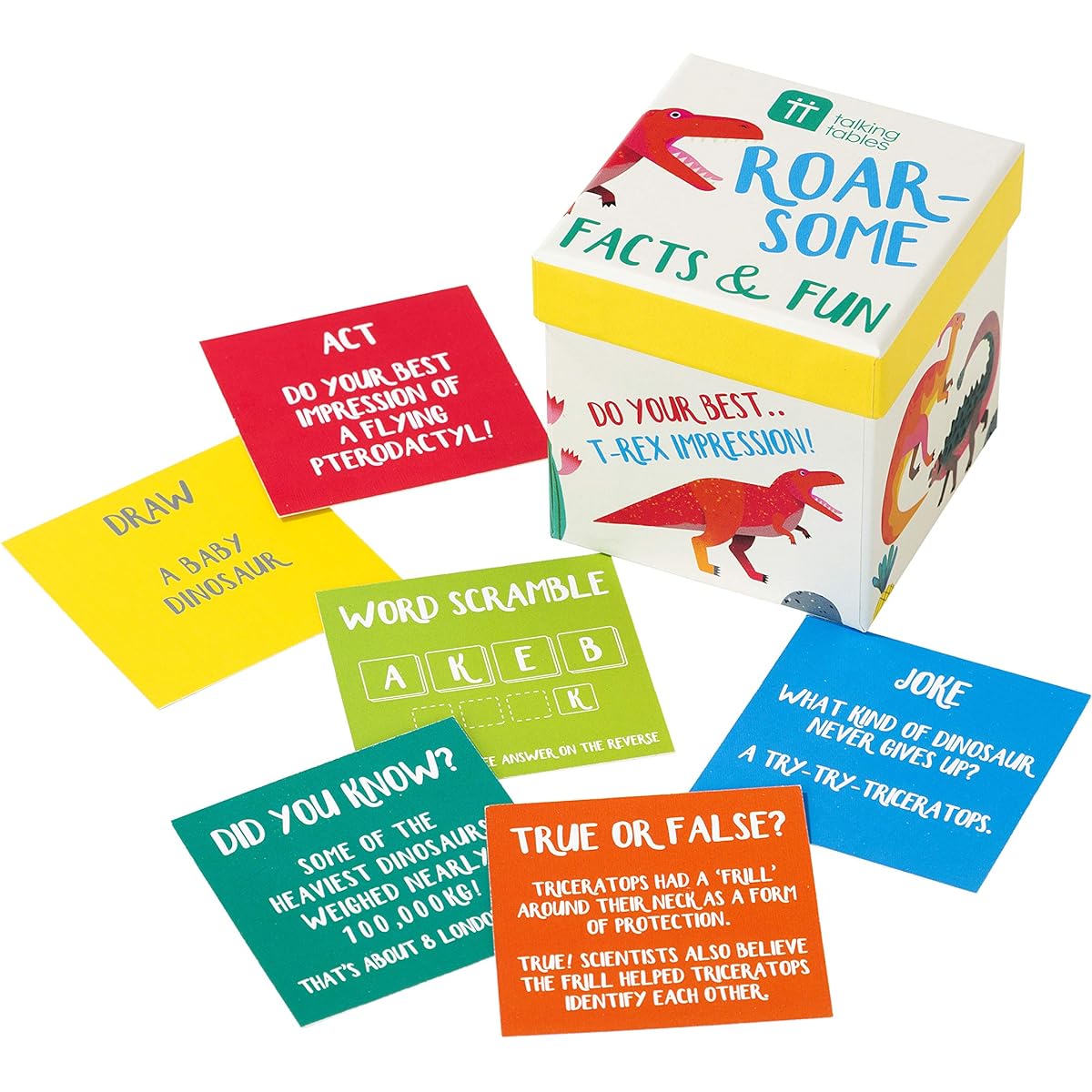 Talking Table Dinosaur Facts & Fun Kids Trivia Birthday Party Game for Festival Holidays