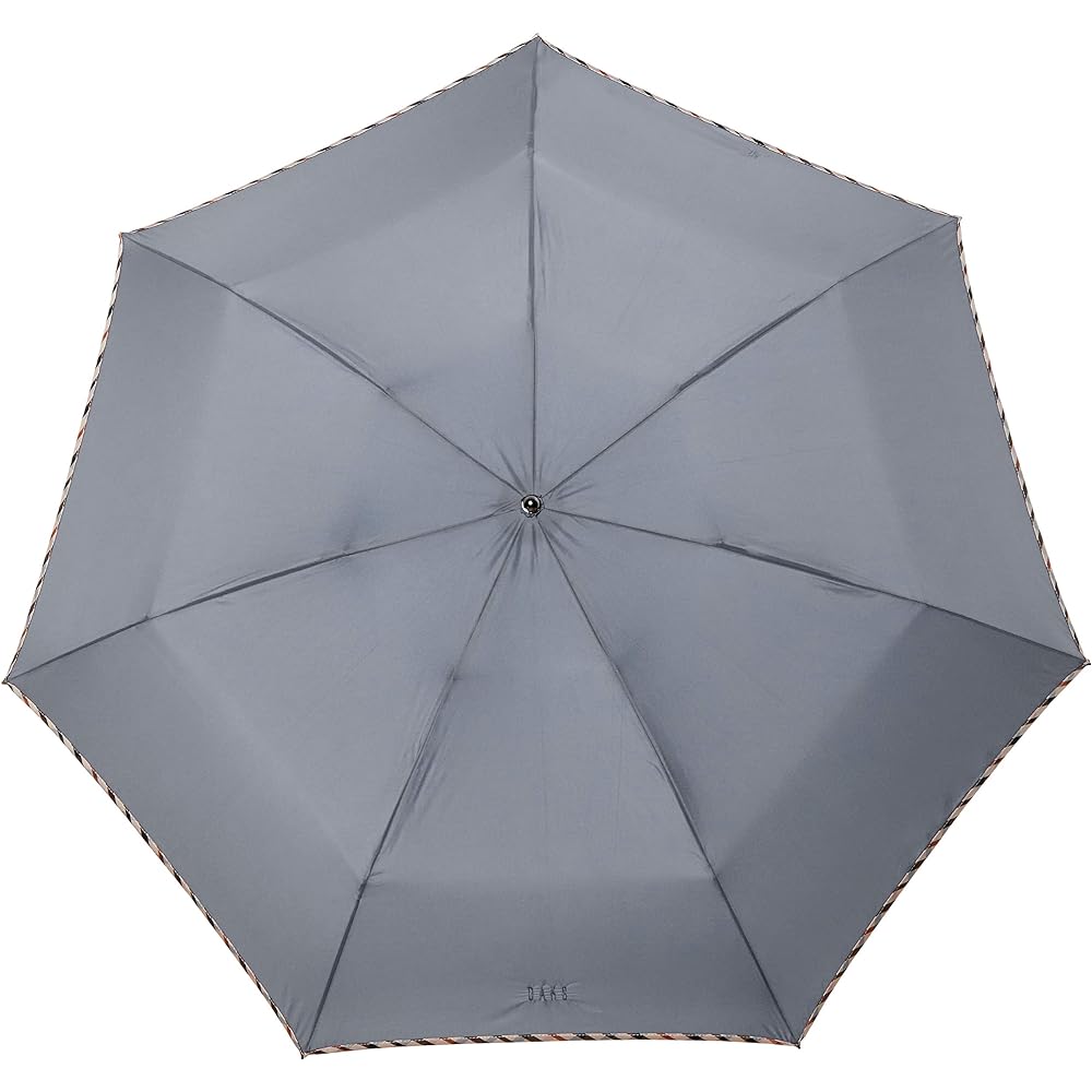 [Moonbat] DAKS Folding Umbrella, Umbrella, Plain, House Check, Logo Simple, Stylish, Men's, Gentleman's Umbrella [Made in Japan, Lightweight, Carbon Bones] Dark Gray 21-125-10416-05 Dark Gray Rib Size: 60cm