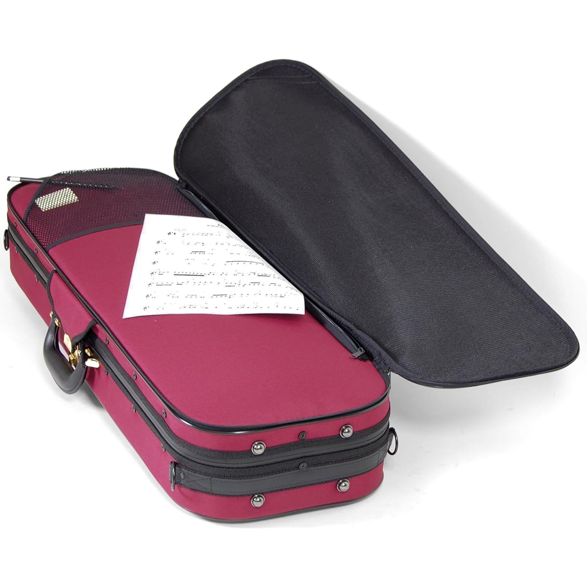 Super Light Oblong Violin Case (Square Type) Burgundy