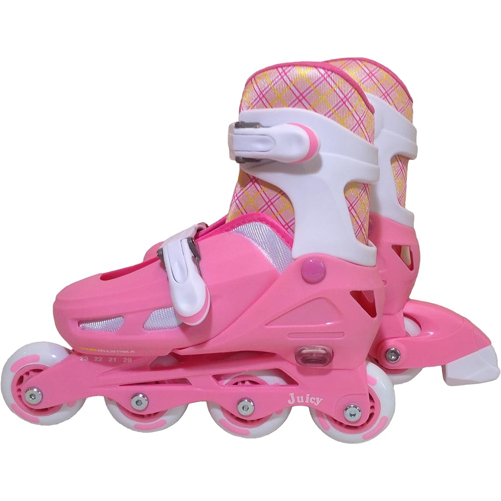 Touhou Kosan Junior Inline Skates & Helmet & Protector Combo Set KK-120 Pink S(18cm-20cm)