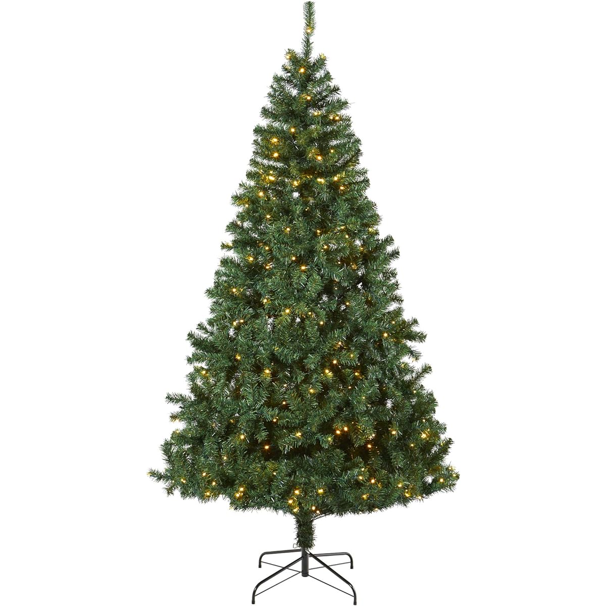 Nearly Natural 7' Northern Tip Pine Artificial Christmas Tree with 350 Clear LED Lights, Green