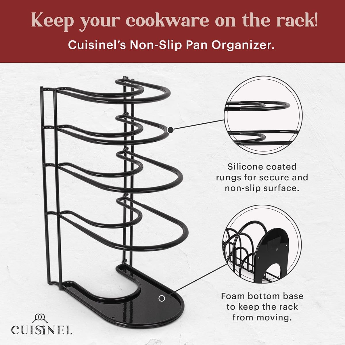 pan rack organizer sturdy