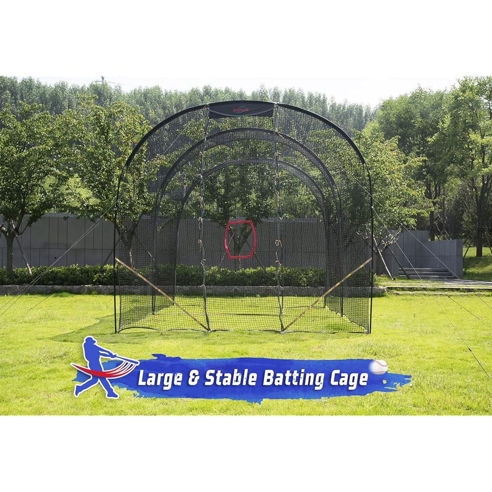 Kapler Batting Gauge 5x3x3m Baseball Batting Gauge Compatible with Hardball/Softball, Carry Bag Included, Ball Protection Net