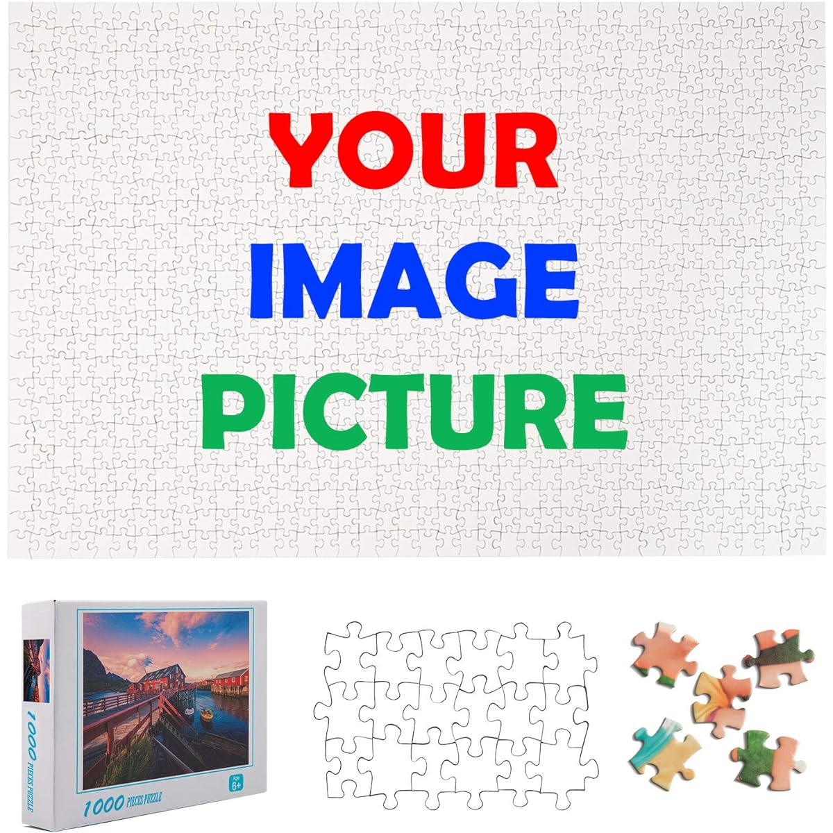 Custom Jigsaw Puzzle for Photo 1000 Piece Puzzle Adult Decorative Collectibles Jigsaw Puzzle - Family Puzzle Gift for Adults and Teens YOWESHOP (1000 Pieces (Cardboard))