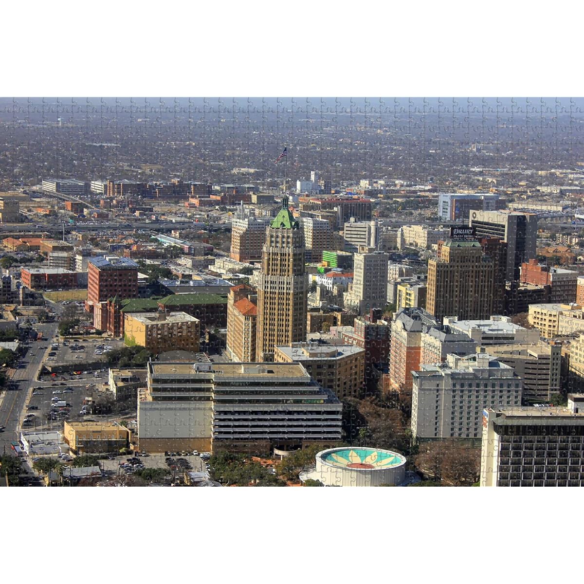 USA San Antonio Cityscape Puzzle Wooden Jigsaw Puzzle for Adults 1000 Pieces Travel Souvenir Gift