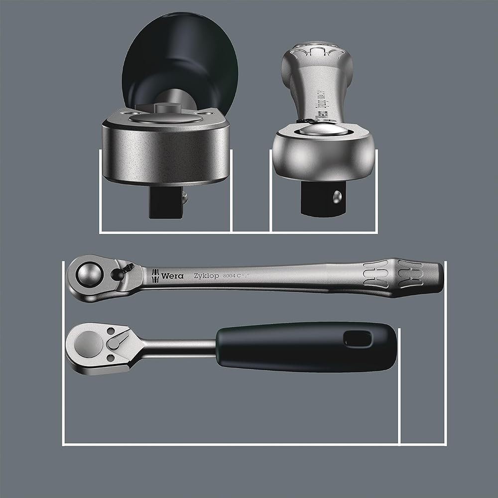 Wera 8004A Cyclops Ratchet "Metal" 1/4 Change Lever 004004