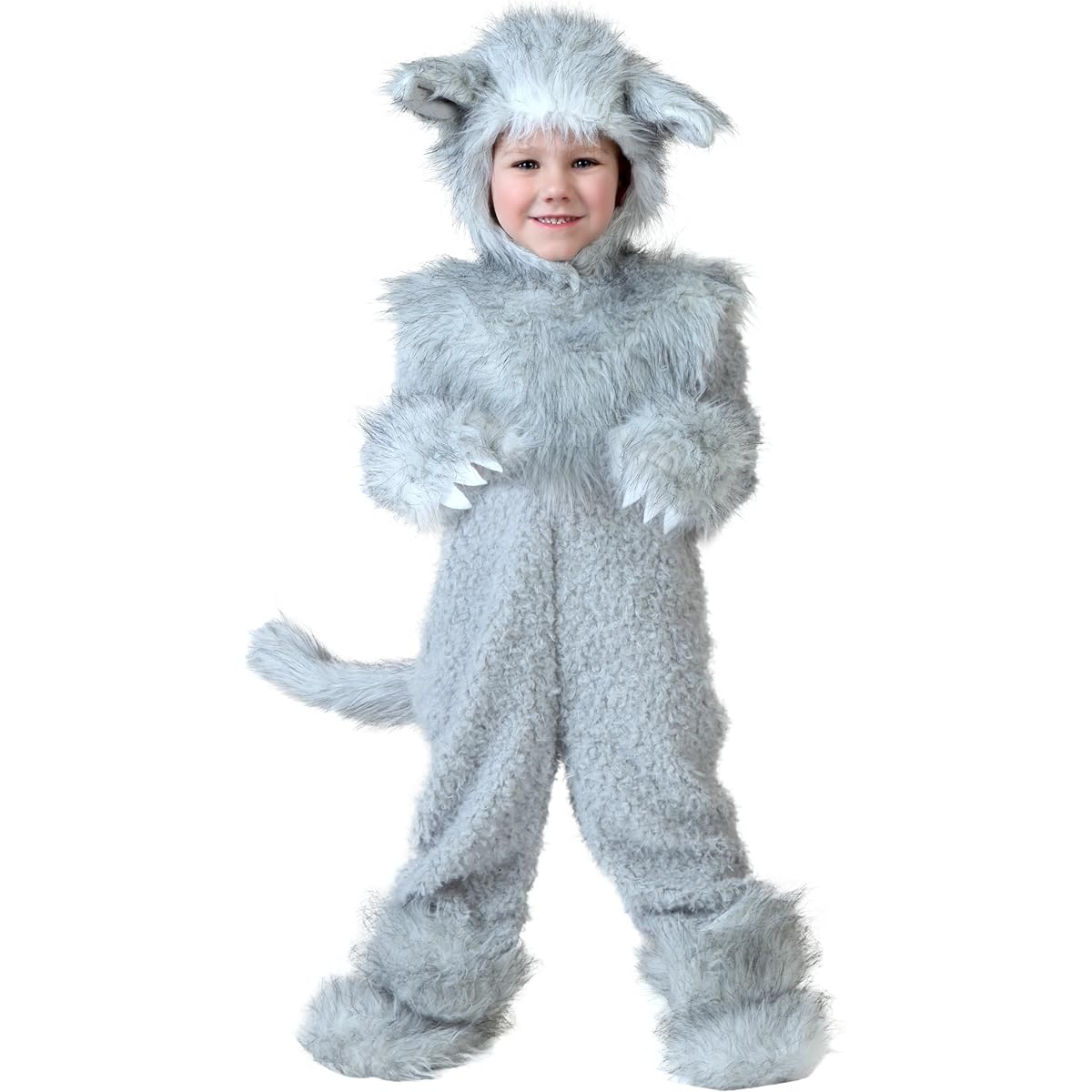Toddler Wolf Costume Faux Fur Wolf Onesie Outfit