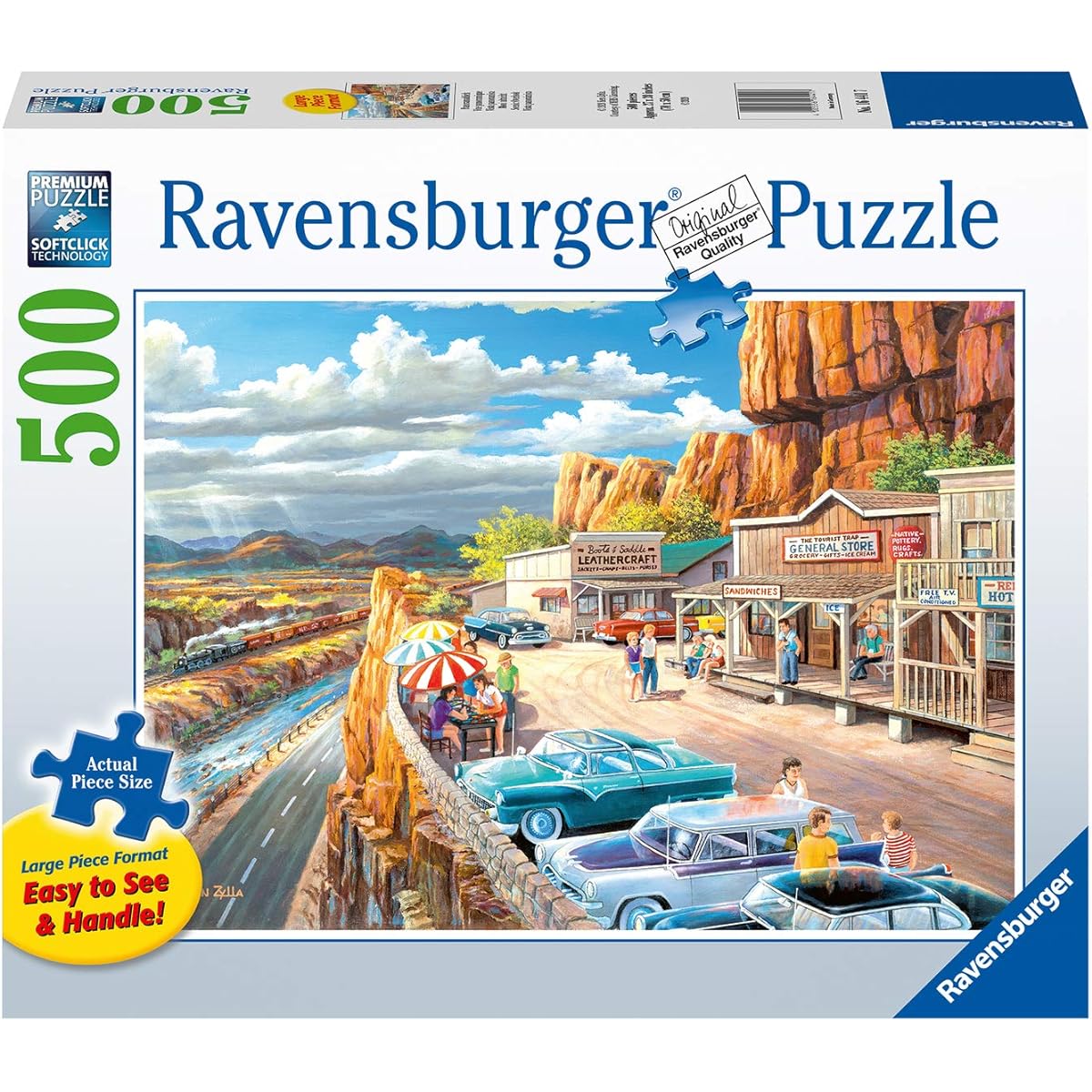 Ravensburger 16441 Landscape View 500 Piece Large Piece Jigsaw Puzzle for Adults - Every Piece is Unique and Soft Click Technology Helps Pieces Fit Perfectly Together