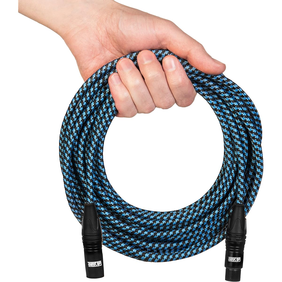Gig Snake Microphone Cable 25ft Blue XLR Male to Female Microphone Cable Professional Studio Quality Microphone Cord and XLR Patch Lead Reliable Dynamic Low Noise Braided Microphone Wire