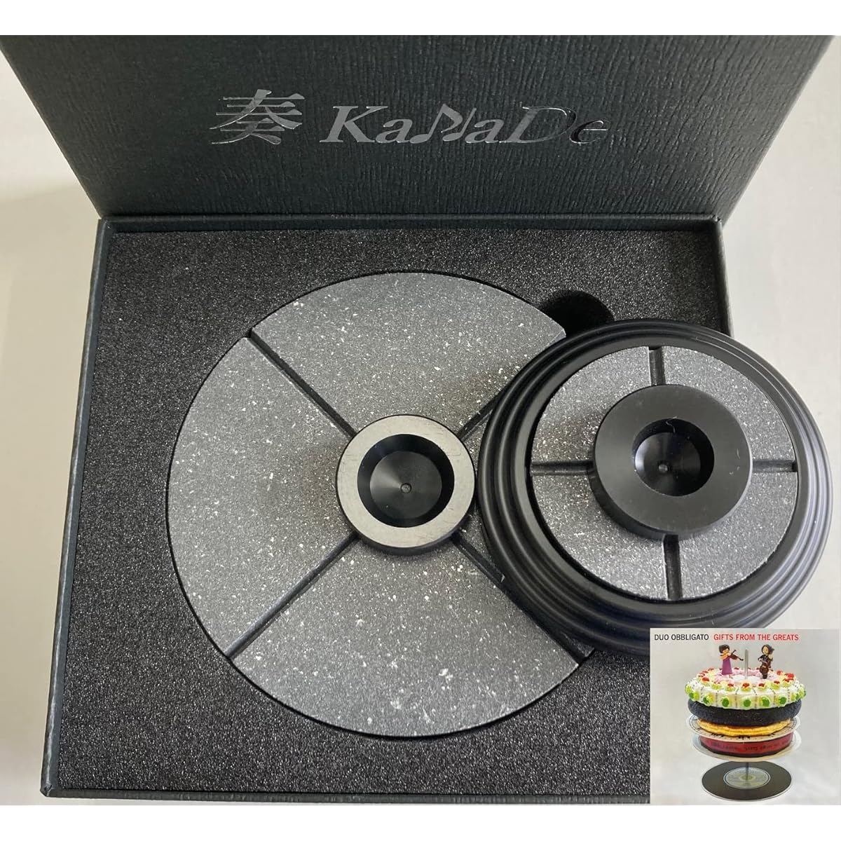 Performance endpin resonator (sound amplification/tuning device) for contrabass and cello "KaNaDe/TheStrings1 (Resonator)" φ100 & (2022 new model) φ75 1 each (Kanai Seisakusho) + KaNaDe performance CD included (in black box)