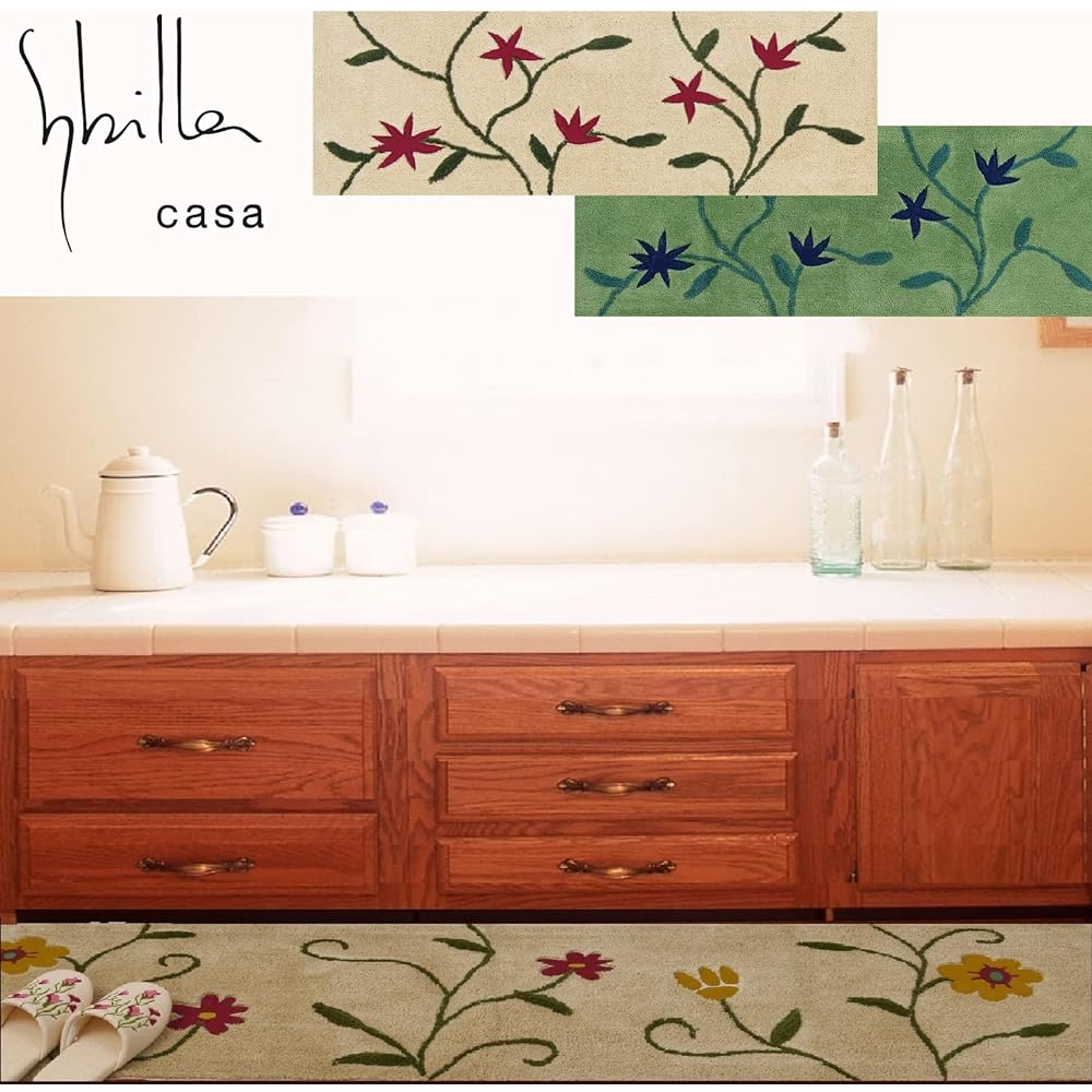 sybilla Amelia 2 Interior Mat Kitchen Mat Approx. 45 x 120 cm Green Gift Box Housewarming Gift 24016