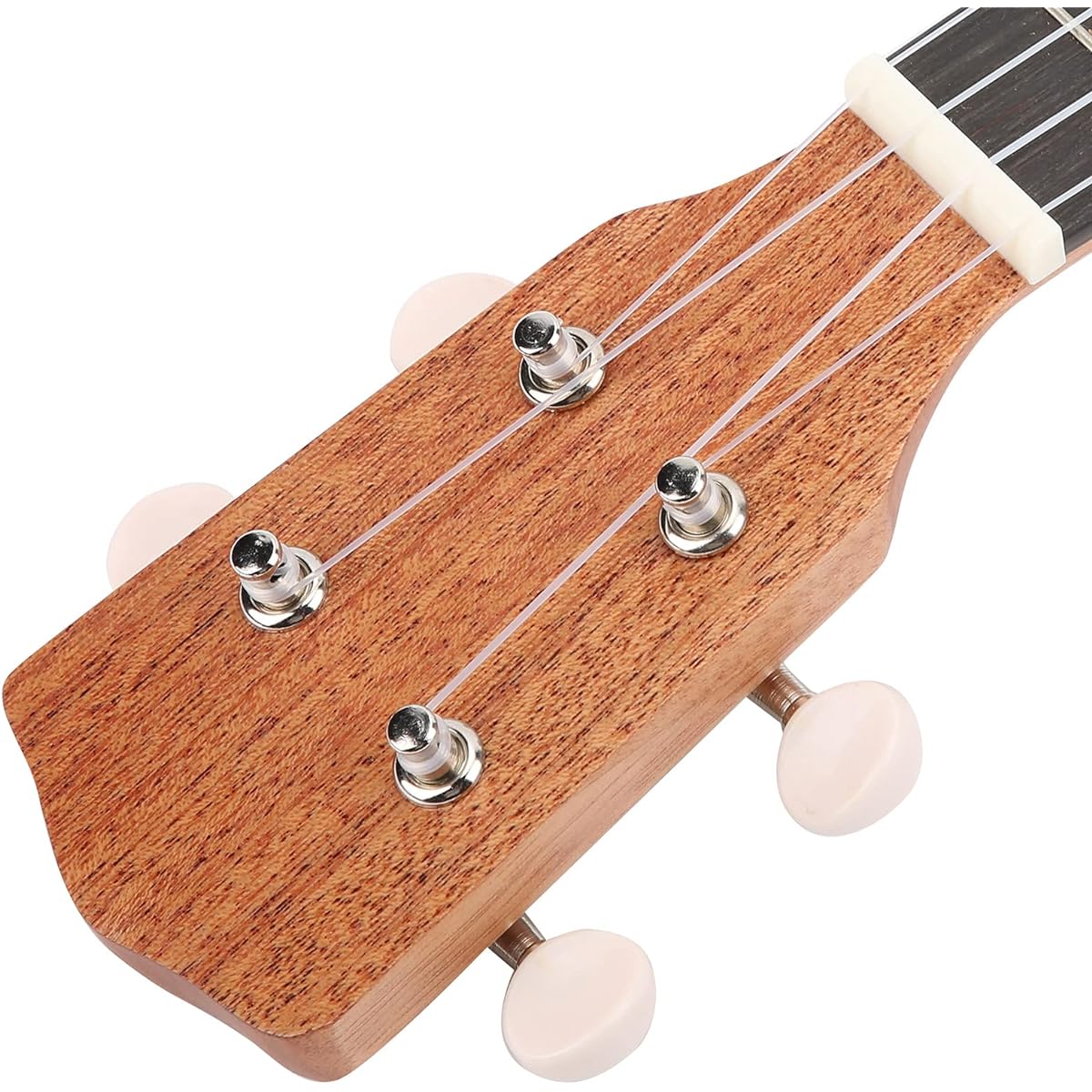Ukulele for Beginners, 21 Inch Mahogany Ukulele for Kids, Closed Knob, Nylon Bag, Musical Instrument, Small Guitar for Beginners (Wood Color)