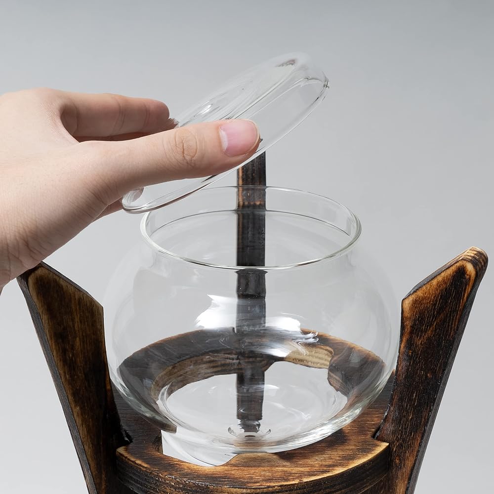 PEARL METAL Captain Stag Cold Brew Coffee Dripper Wooden Stand Holds Approximately 2 to 4 Cups UW-3520