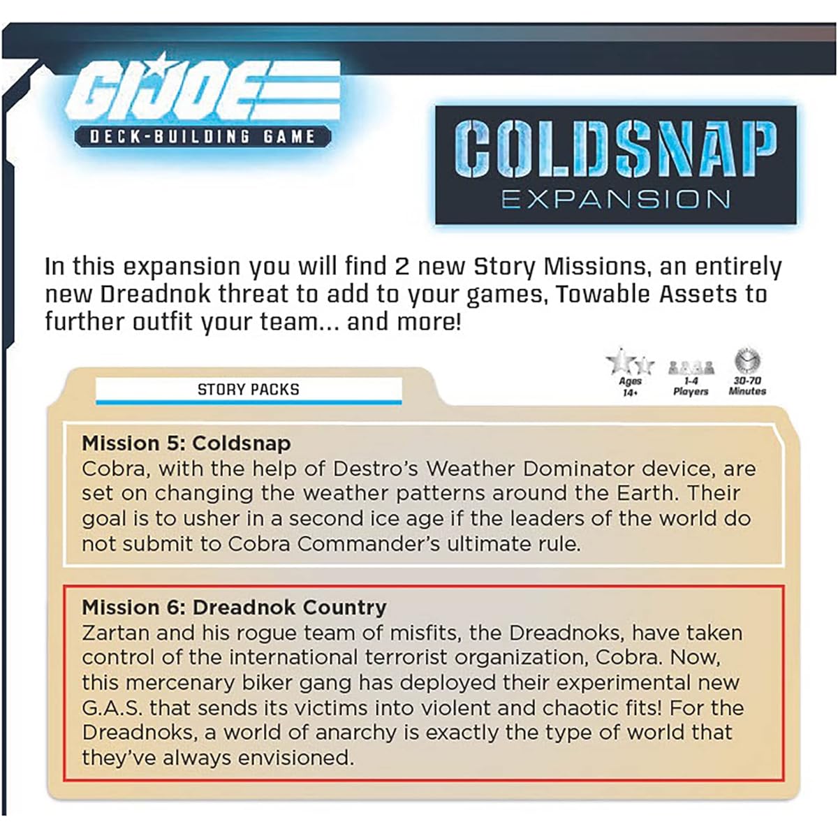 G.I. JOE Deck-Building Game - Coldsnap Expansion