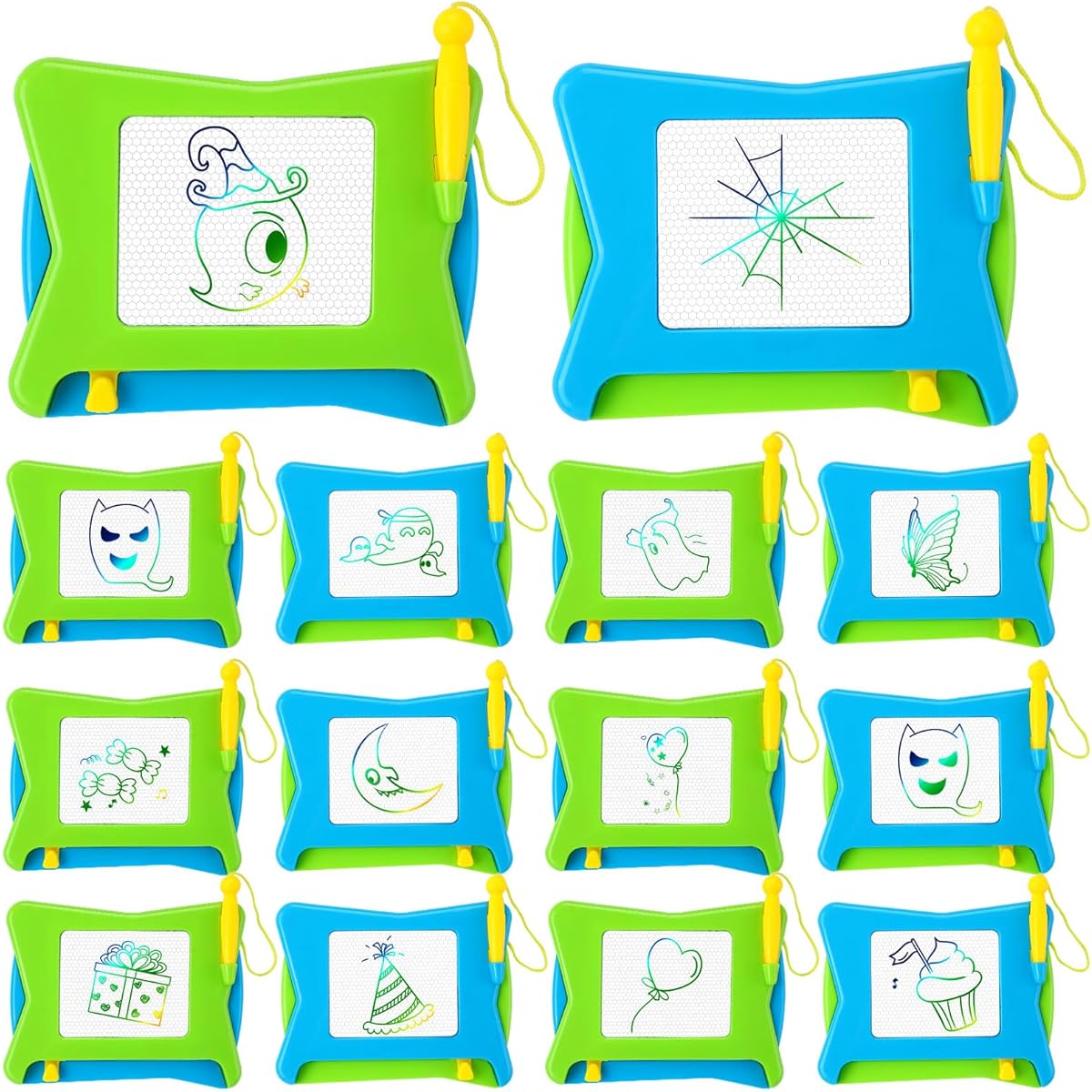 Magnetic Drawing Board Bulk Doodle Pads for Toddlers Bulk Toys Erasable Sketch Paint Pads with Backpack/Keychain Clips Educational/Classroom Prizes for Toddlers Boys Girls Kids 28 Sheets