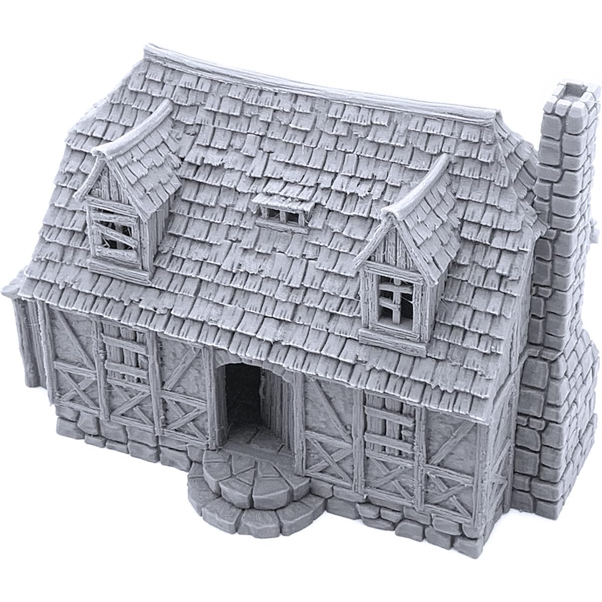 Printable Scenery Perfect Normal House 3D Print Tabletop RPG Scenery War Terrain 28mm Miniature