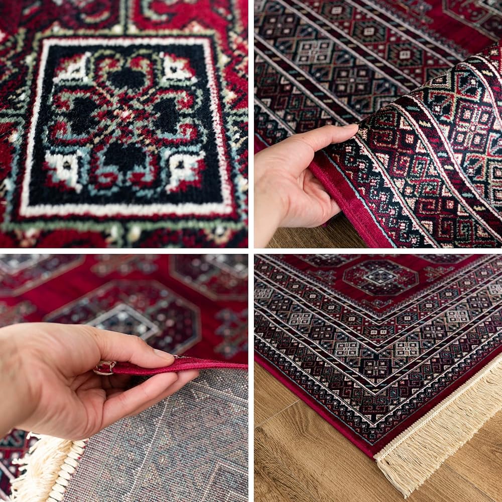 Sayansayan Bohara Turkmen style rug thin Royal Palace 14043 195×250 3 tatami red