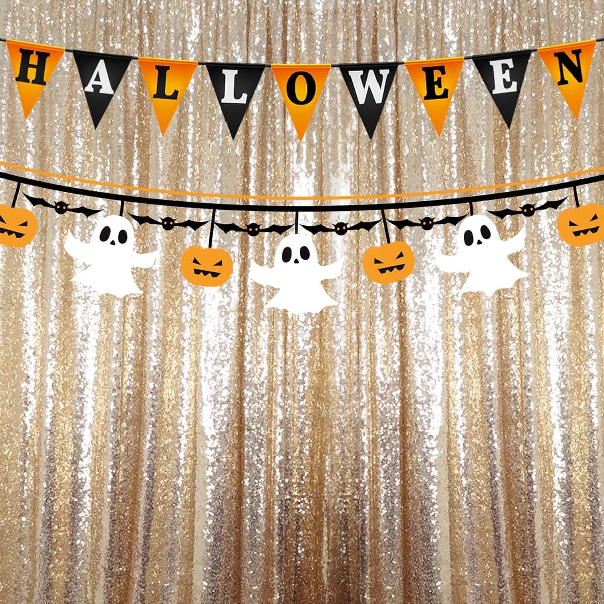 HeMiaor Christmas Sequin Curtain Backdrop 5x7ft Yellow 190120 5x7ft Champagne