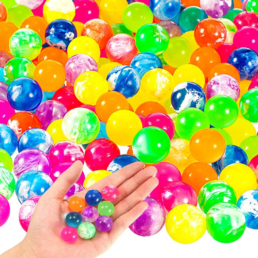 500pcs Small Bouncy Balls 0.78inch/20mm Rubber High Bounce Balls Mini Neon Rubber Balls for Birthday Party Favors Bag Fillers School Classroom Rewards Carnival Prizes Outdoor Activities, 2 Styles