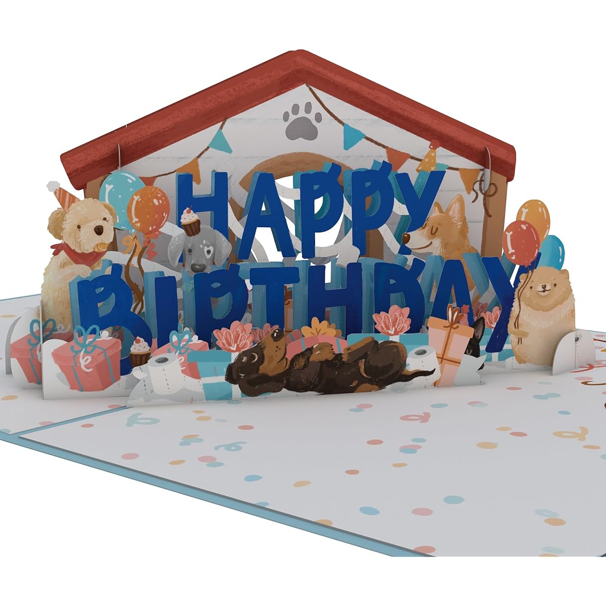 Lovepop DOG Happy Birthday Card with Pop-up Gift Birthday Card Handmade 3D Pop-up Greeting Card Birthday Card 5 x 7 Inch