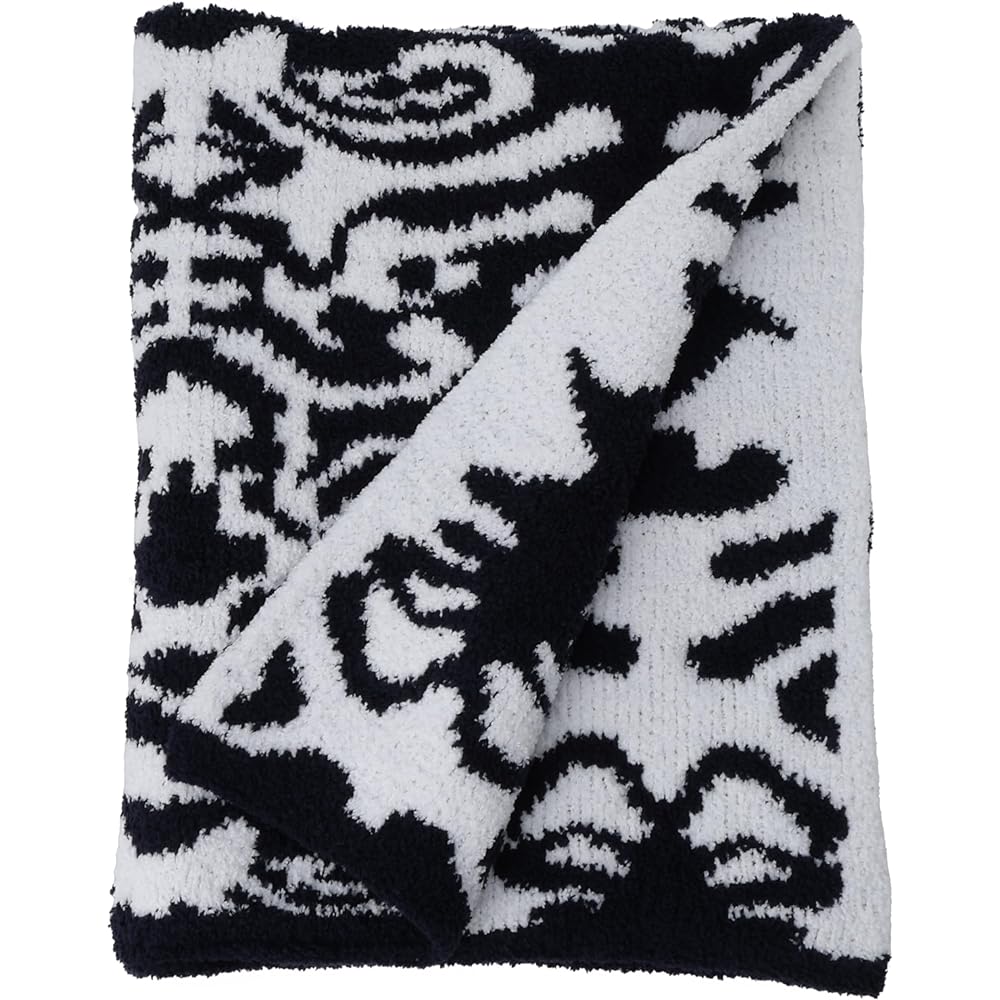 [Kashiwear] Blanket BBCH-DSK01 Half Throw-Damask Navy/White [Parallel Import]