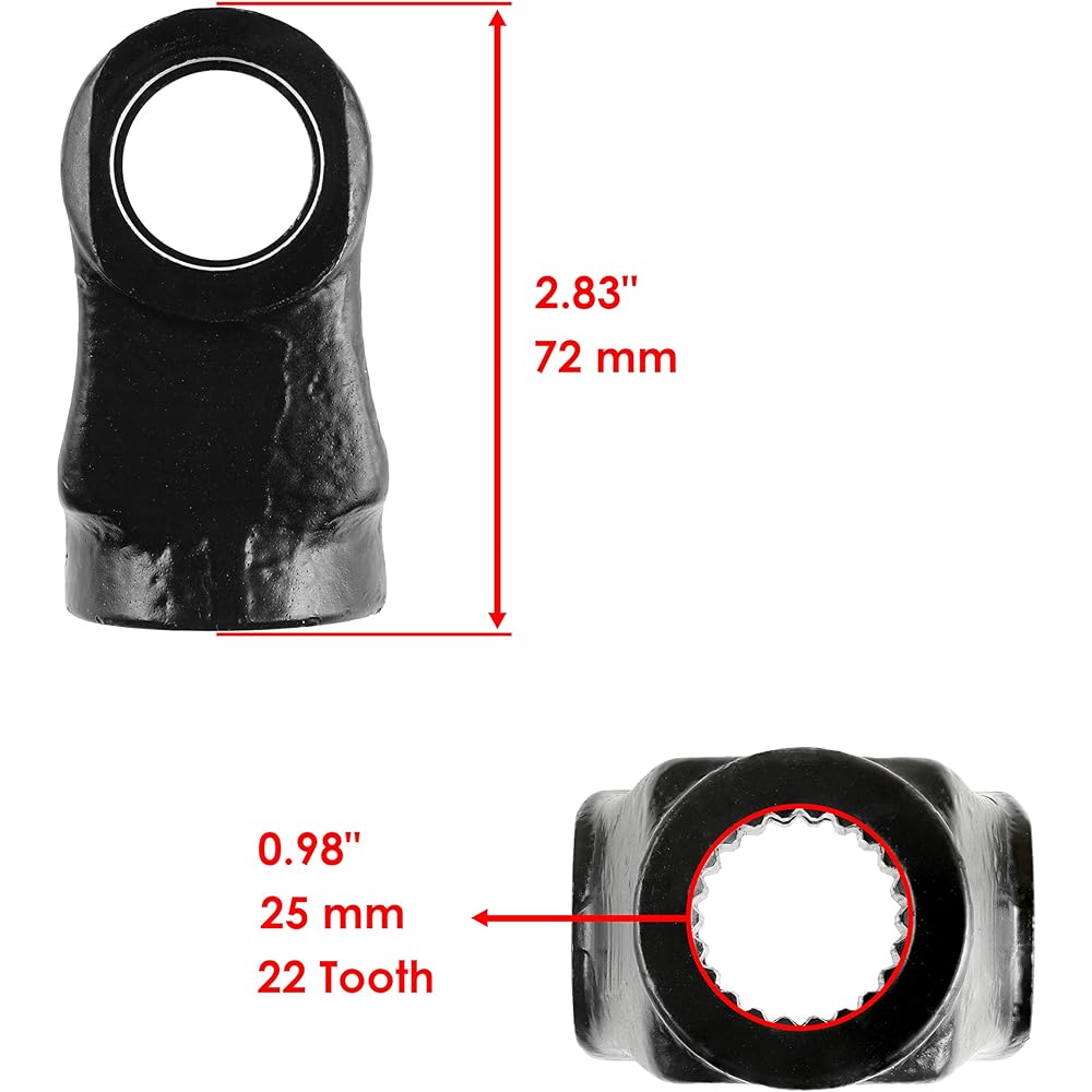 Caltric Front Drive Shaft Yoke and U-Joint Kit Compatible with Polaris Ranger XP 900 4X4 2013 2014 2015 2016