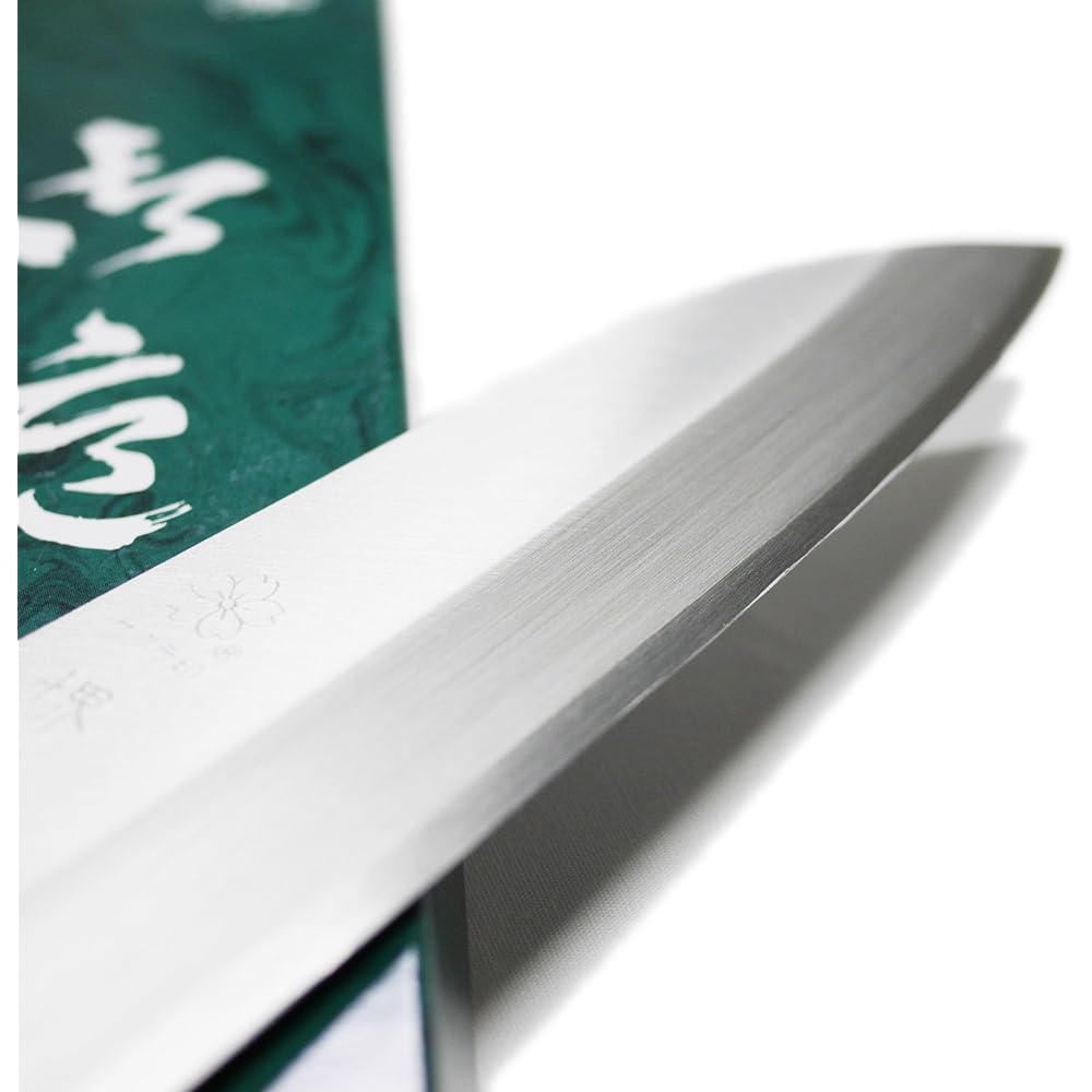 Made in Japan Sakai Ishifuji Blue Steel Warikomi Santoku Knife 170mm No base