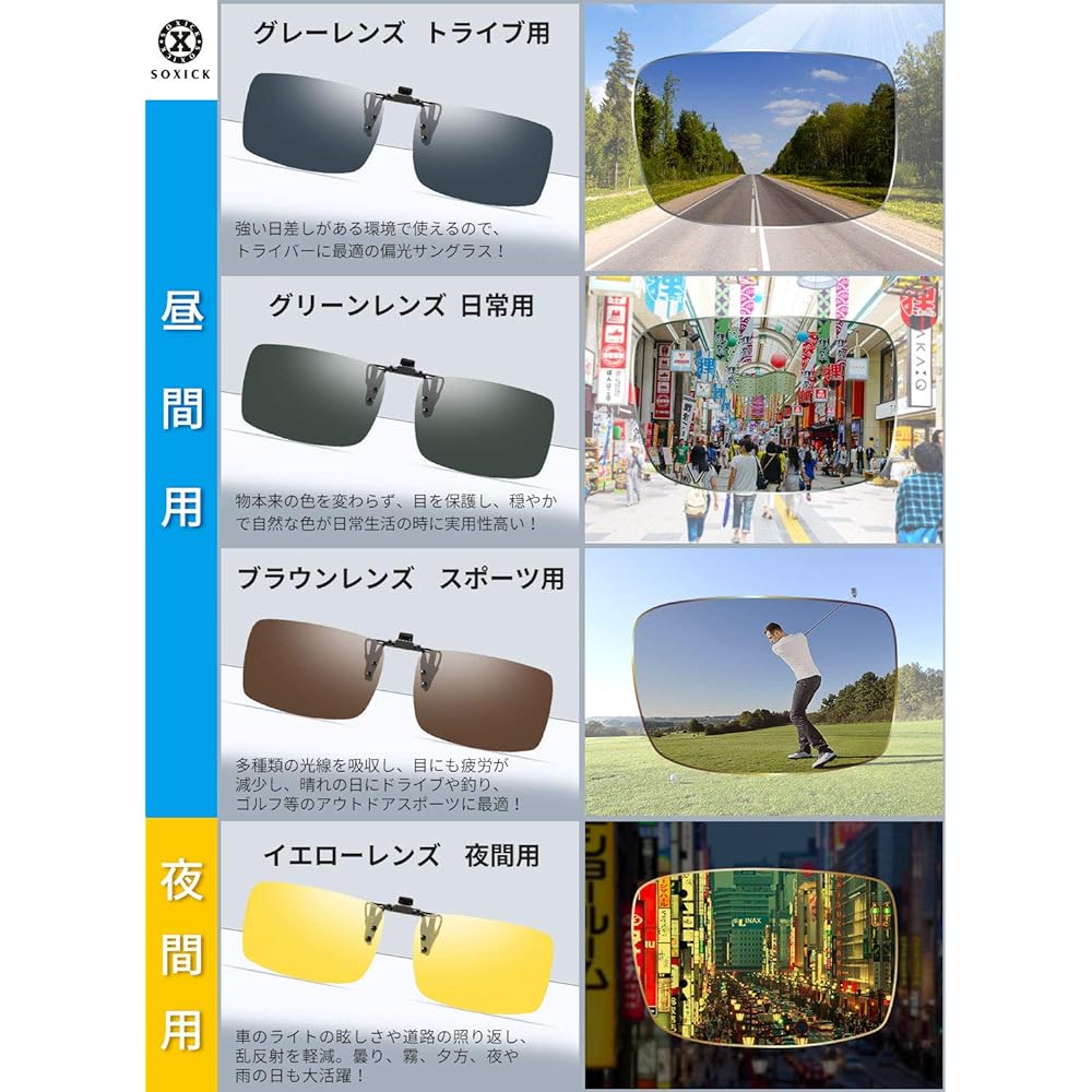 Clip-on Polarized Sunglasses, UV400 UV Protection, Ultra Lightweight Sports Sunglasses, Flip-up Type, Front Clip-on Sunglasses, Driving, Baseball, Bicycle, Fishing, Running, Golf, Driving, Unisex, Polarized Glasses