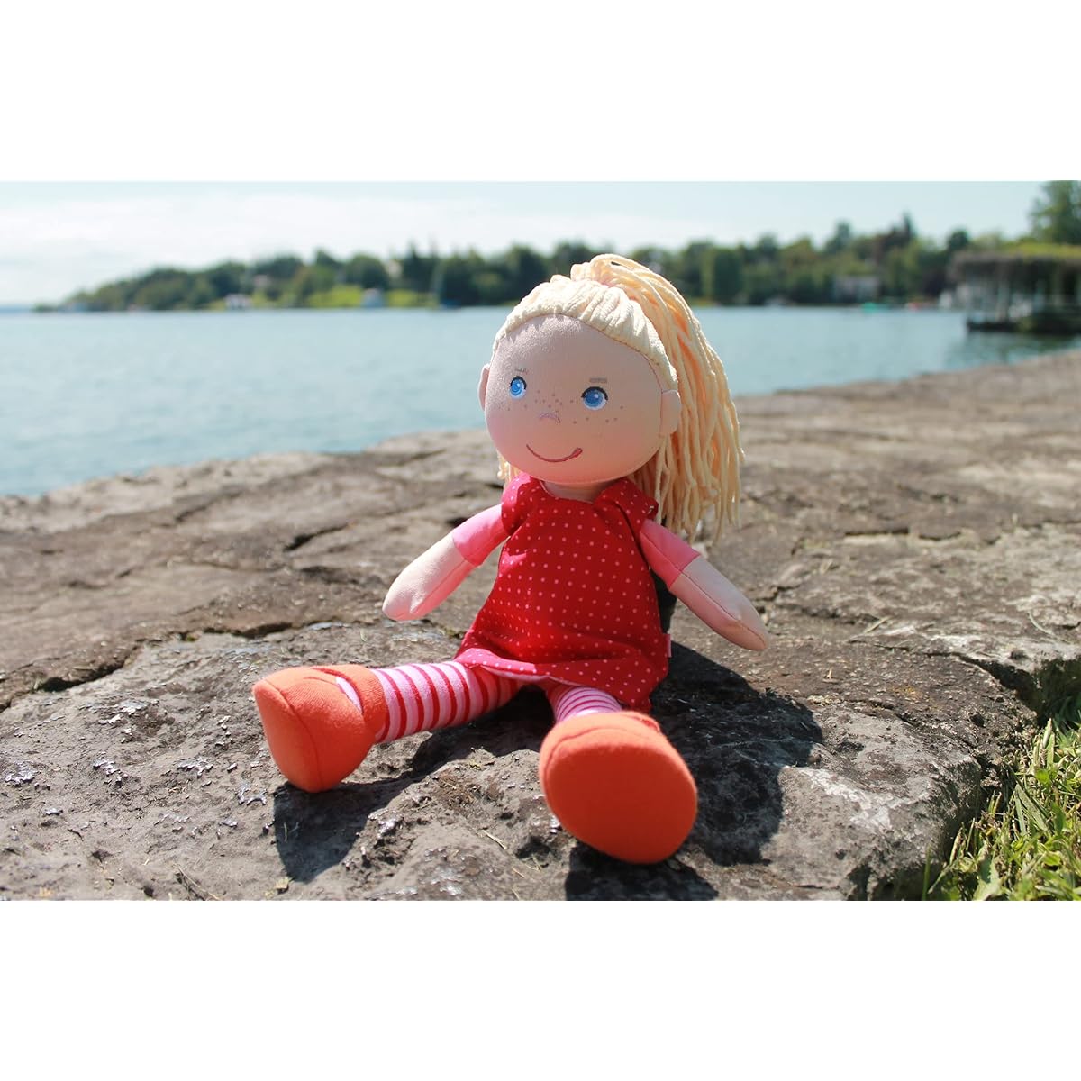 HABA Annelie 12" Soft Doll with Blonde Hair and Blue Eyes