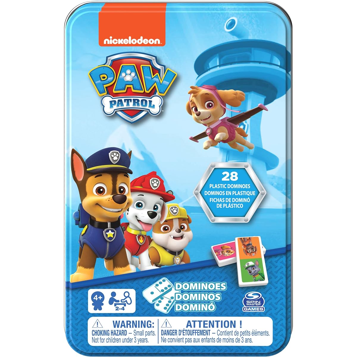 (PAW Patrol) - Paw Patrol 6033087 Dominoes Game in Tin