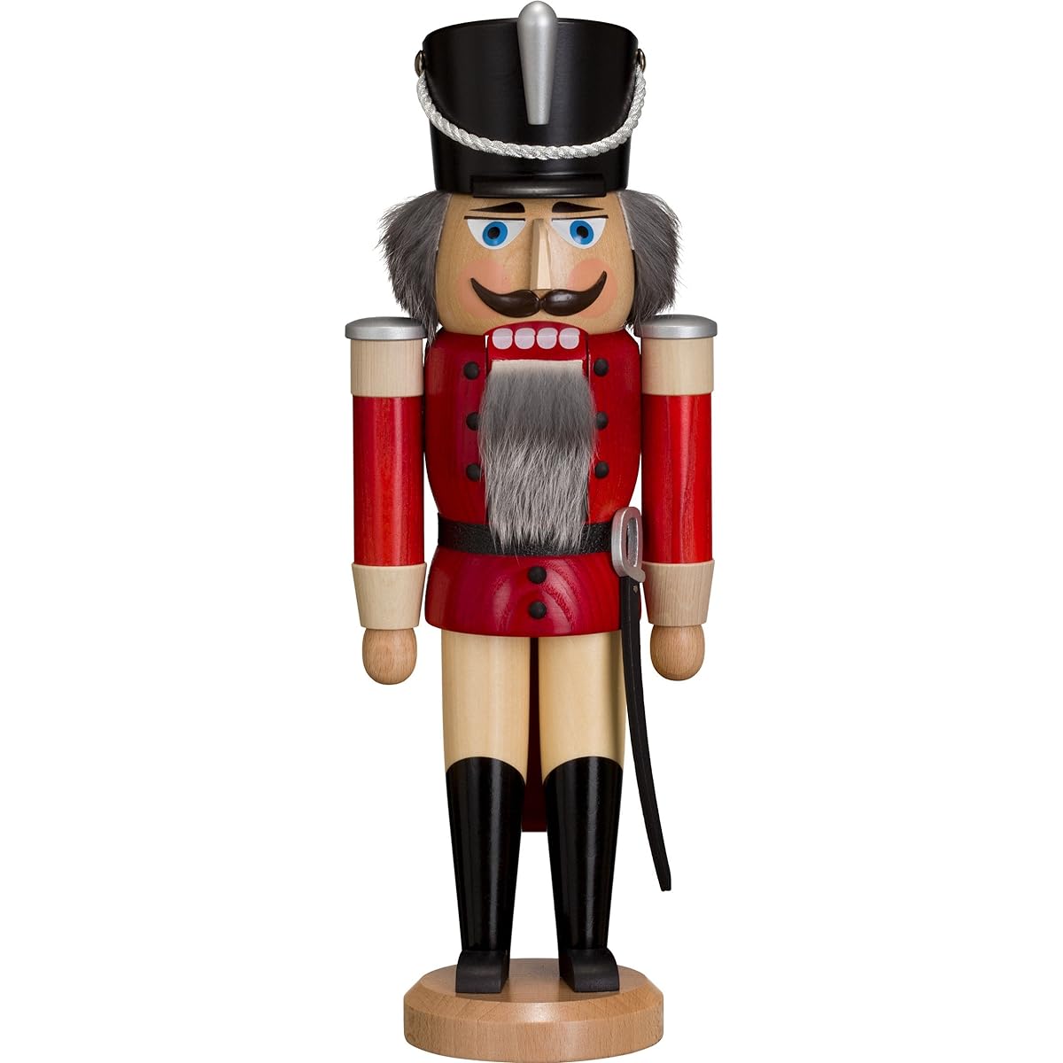 Nutcracker Hungarian Cavalry Ash Red Height 37 cm Erzgebirge Seiffen Folk Craft Original SV 11212/1