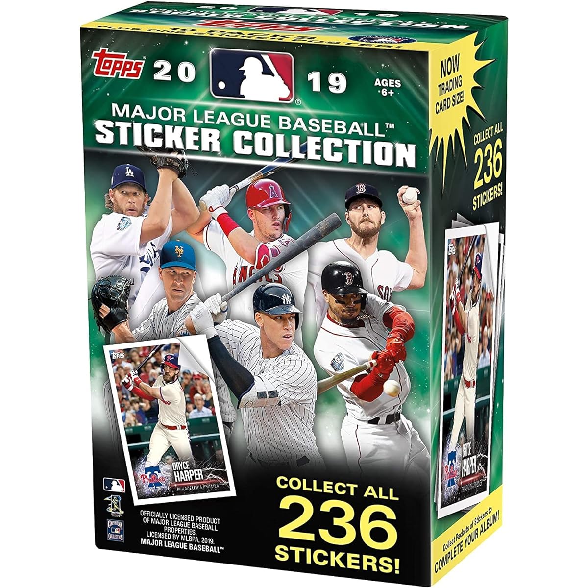 MLB 2019 Topps Baseball Sticker Collection Value Box Tops Baseball Sticker Collection Value Box Major League Baseball