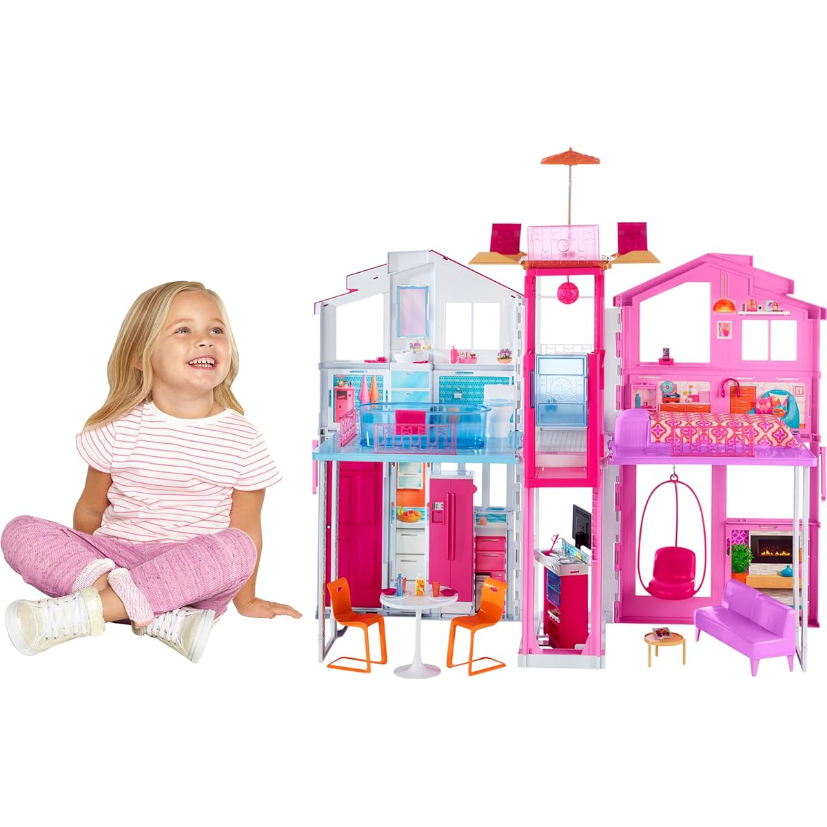 Barbie Pink Passport 3-Story Townhouse