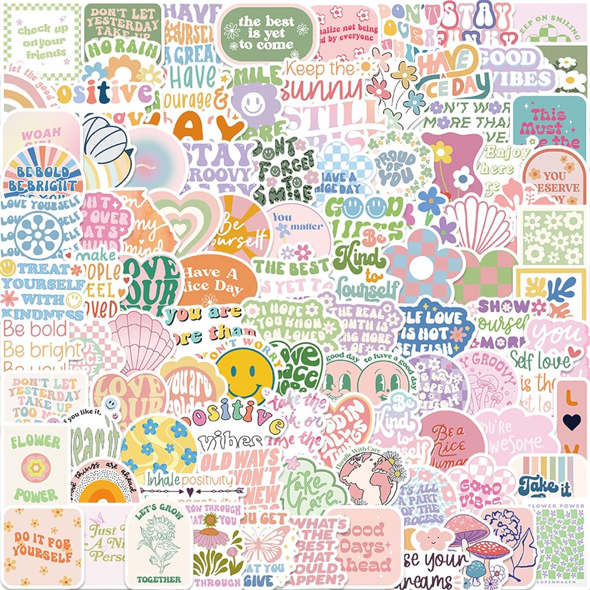 Pink Stickers 100pcs