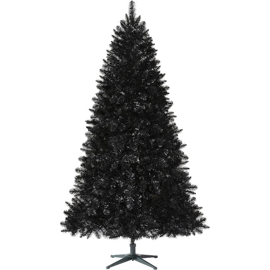 Treetopia Black No Lights Artificial Christmas Tree | Tuxedo Black - 8 Feet | Includes Premium Black Tree Stand and 1639 Individually Made Branch Chips