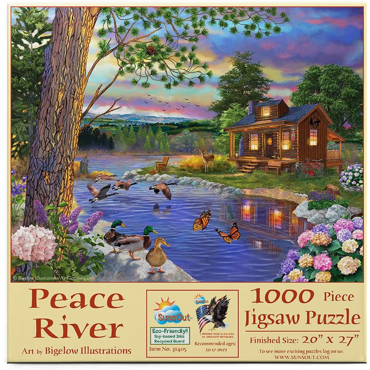 SUNSOUT INC Peace River 1000 Piece Jigsaw Puzzle