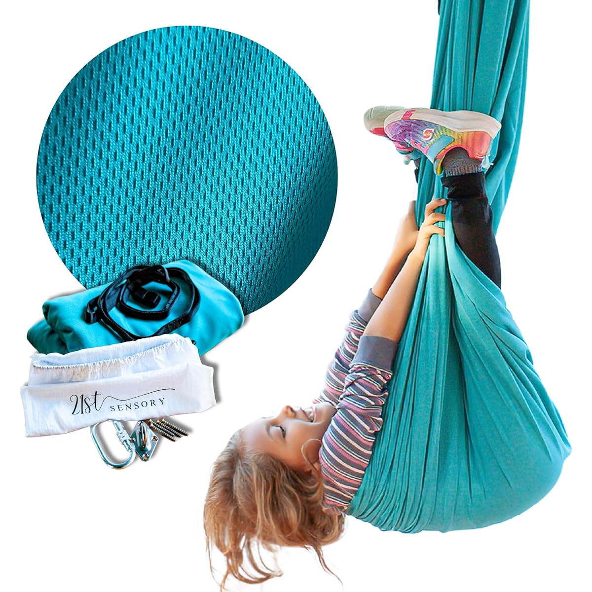 21st Sensory Polyester Mesh Sensory Swing (Ocean)