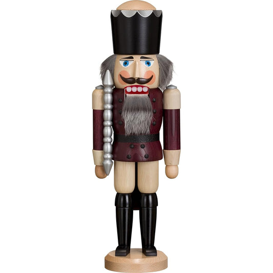 Nutcracker King, ash tree, purple, height 39 cm, Erzgebirge, Seiffen, original, SV 11211/7