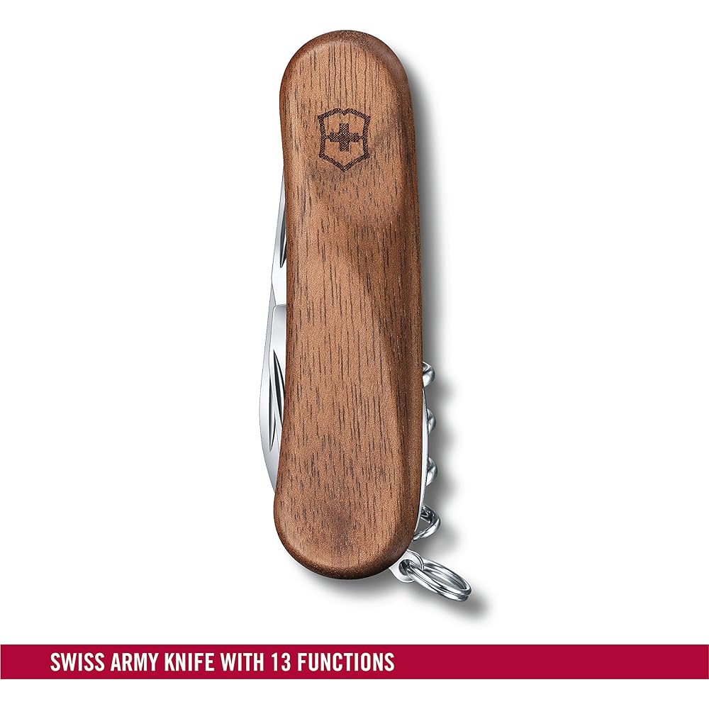 VICTORINOX Evolution Wood Swiss Army Knife Multifunctional Knife Trekking Hiking Climbing Equipment Swiss Made Multitool [Domestic Genuine Product Warranty Included]