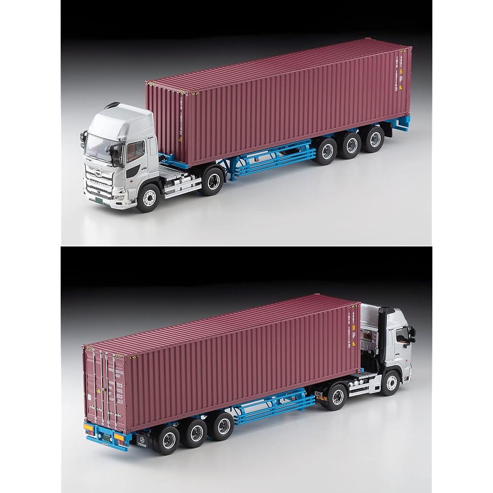 TOMYTEC Tomica Limited Vintage Neo 1/64 LV-N292a Hino Profia 40ft Marine Container Trailer Toho Sharyo TC36H1C34 Silver Finished Product
