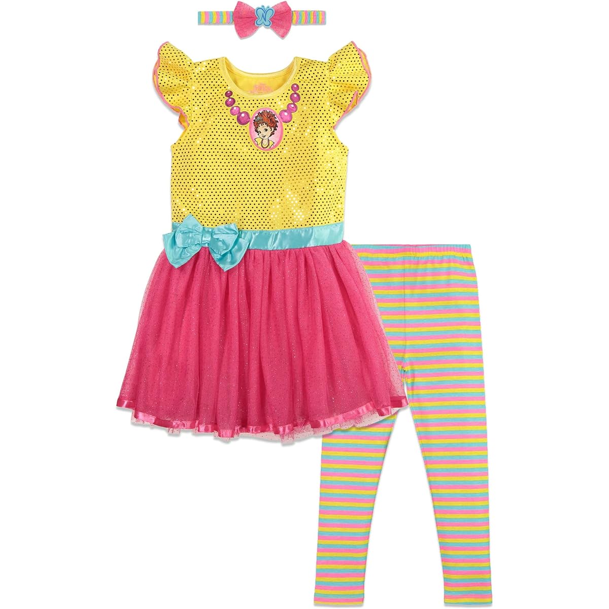 Disney Pixar Toy Story Jessie Cosplay T-Shirt Skeggings and Headband 3 Piece for Toddlers to Young Kids
