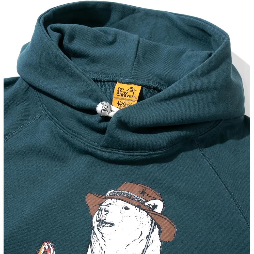 [go slow caravan] 312607 Sky spun fleece Bonfire animal pull hoodie
