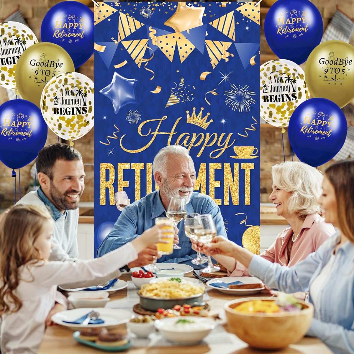 Blue Gold Retirement Banner