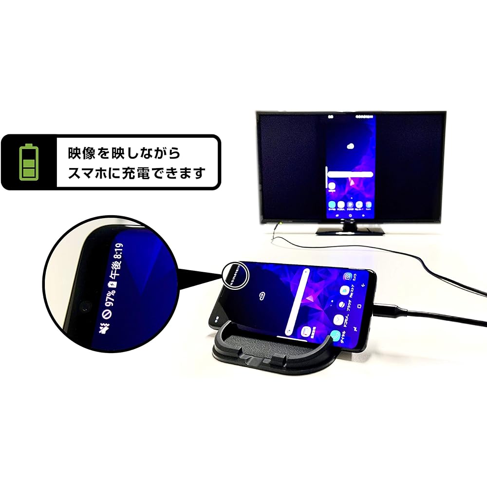 Kashimura HDMI Conversion Cable Type-C Dedicated Conversion Cable Mirroring Cable Mirroring on TV No Settings Required Easy to Operate Conversion Adapter NKD-208