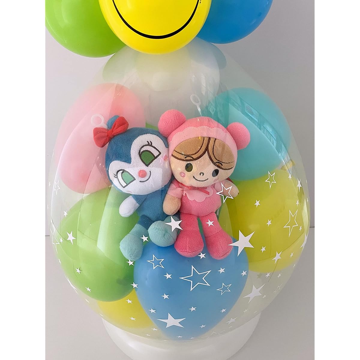 Pair balloon wrapping stuffed toy balloon birthday boy girl (Kokin-chan & Akachan-man)
