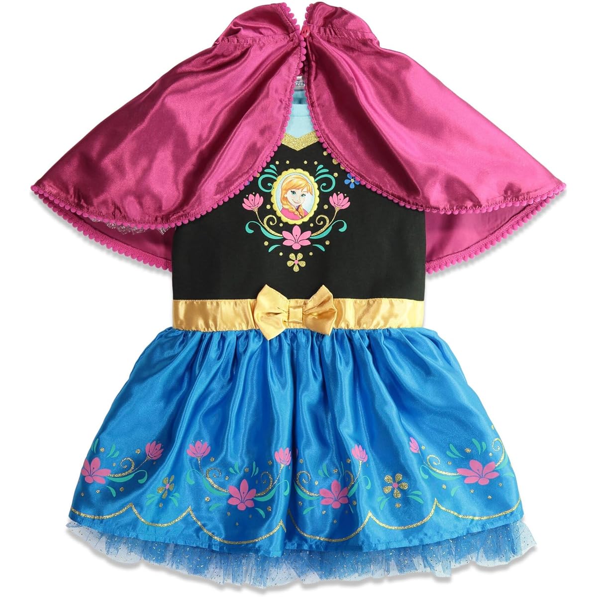 Disney Frozen Princess Anna Elsa Fur Dress for Toddlers to Big Kids