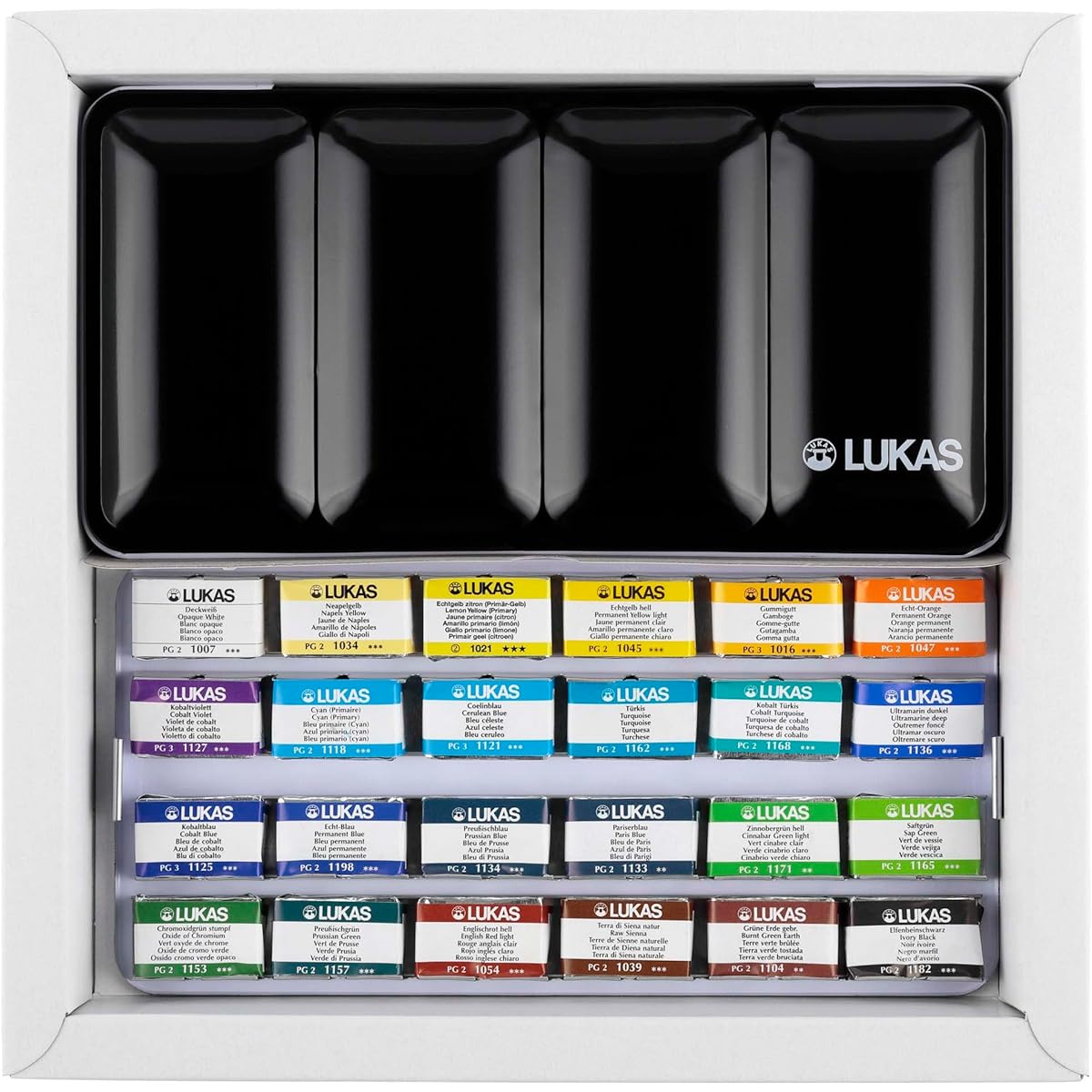 Lukas Aquarell 1862 Watercolor Paints - Exclusive Fine Art Watercolor Paints for Artists, Canvases, Pads, Gradient Effects and More! - [Seaside-Set]